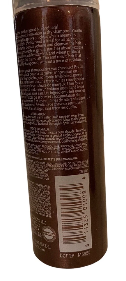 2x Oscar Blandi Pronto Champú Seco Invisible Spray 1.4 OZ - Tamaño de Viaje Foto 4 de 4