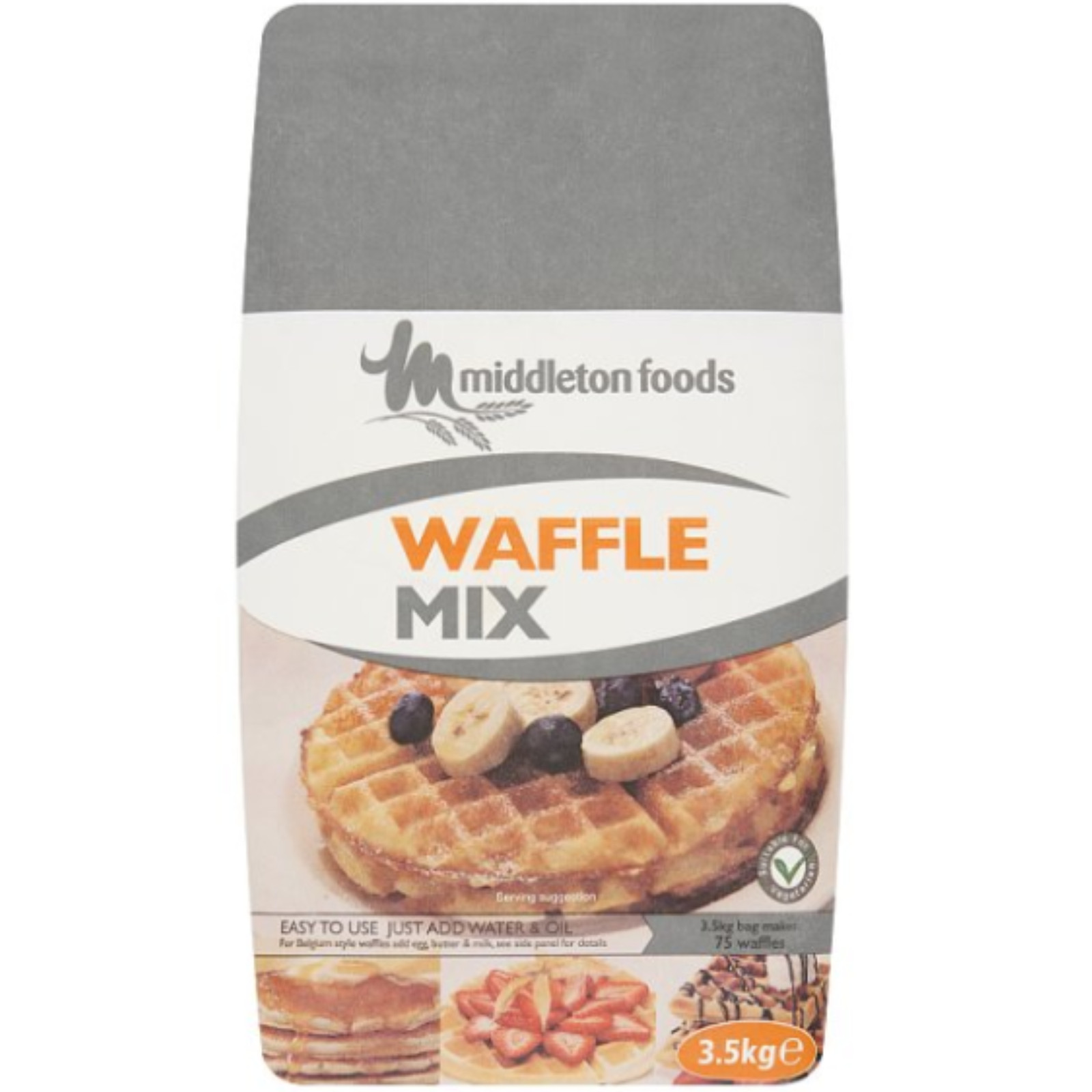 Middleton Waffle Crispy Soft Center Vegetarians Breakfast Menus Dessert 4x 3.5kg