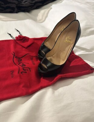 christian louboutin heels 35 Lady Peep 150 Platform-Black | eBay
