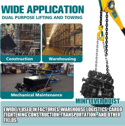 Lightweight 1-1/2 Ton Chain Hoist - Versatile 3300LB Lifter for Professionals - Picture 8 of 9