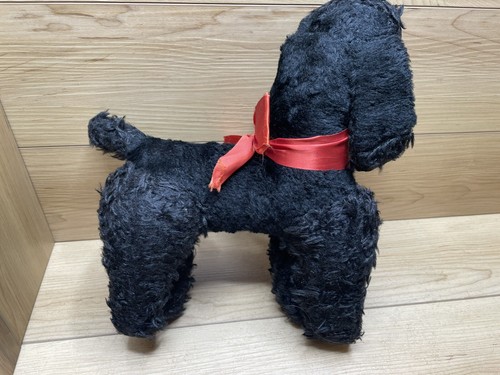 Giocattolo Carnevale Vintage Imbottito Peluche Animale Barboncino Cane Gomma Dipinto Viso 10"" Lng - Foto 9 di 11