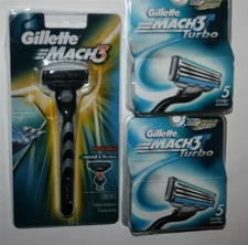 *11 Gillette Mach3 5*2 Cartridges TURBO Blades Refill Shaver Razors Handle Fit M