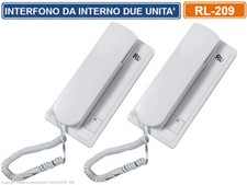 CITOFONO INTERFONO DA PARETE 2 UNITA' DA INTERNO INTERCOMUNICANTE AC 220V DC 6V