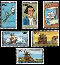 Togo 1979 - Captain Cook - Set of 6 Stamps - Scott #C371-4, 1016-7 - MNH