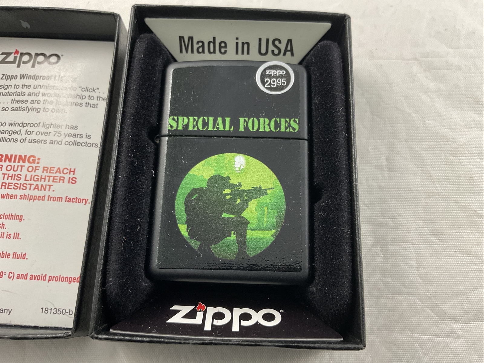 Zippo 2012 Special Forces Black Matte Lighter Sealed eBay