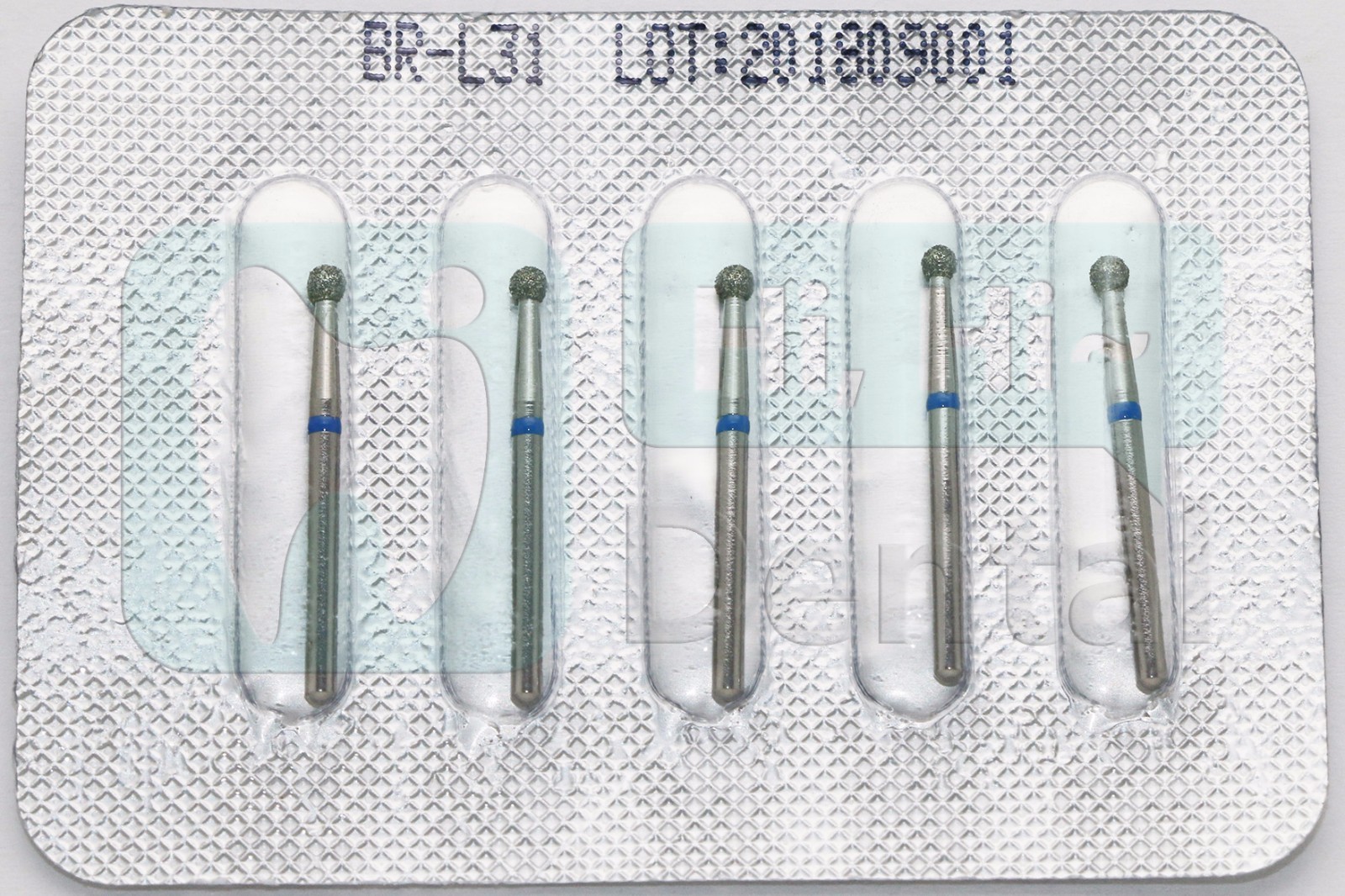50pcs Dental Diamond Burs Ball Round BR-31C For High Speed