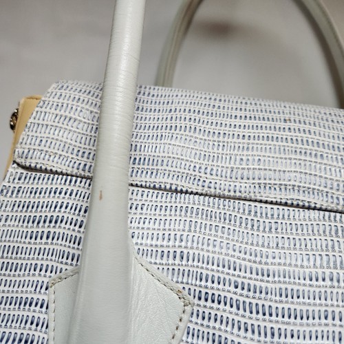 SEE PHOTOS Pour La Victoire Morandi Purse Satchel White Leather Designer Handbag - Picture 6 of 21