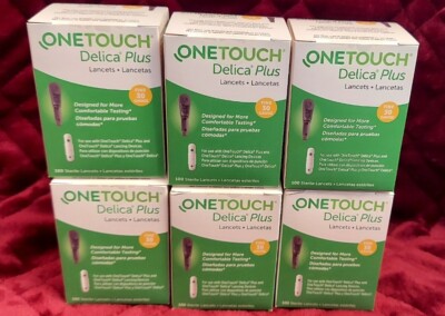 OneTouch Delica Plus 30G FINE Lancets (Pk of 100 Units) 600 TOTAL EXP 1/31/2024