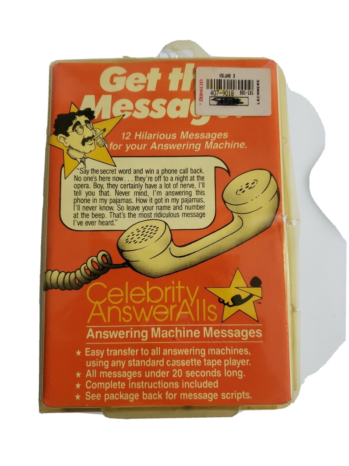 Get the Message 12 Funny Celebrity Telephone Answering Machine #3 Cassette  Tape | eBay