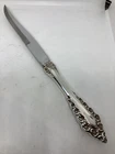 Lunt FLORENTINE SCROLL Sterling Silver HOLLOW HANDLE STEAK KNIFE  9-1/4" No Mono