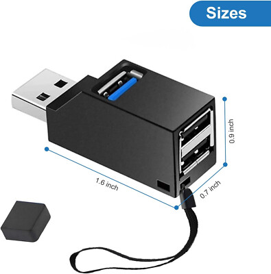 USB 3.0 HUB 3 Port Verteiler Adapter für PC Laptop Macbook Notebook HIGH SPEED