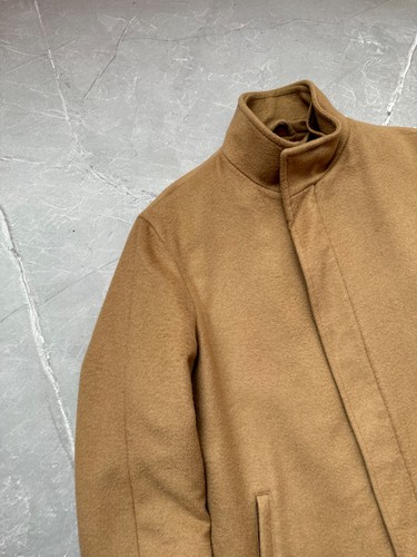 Ermenegildo Zegna Soft Wool Zip Coat Jacket Puffer Lining Camel Size M - Picture 17 of 24