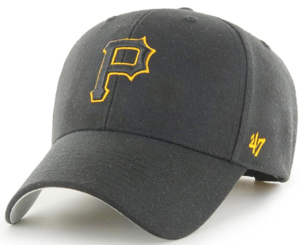 47 Brand Pittsburgh Pirates P Yellow Outline MVP Curved Visor Cap