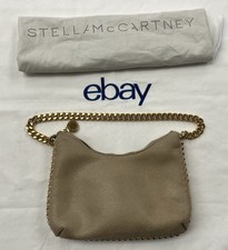 Stella Mc Cartney Taupe Stella Mccartney Mini Falabella Shaggy Deer Zip Baguette