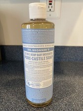 Dr Bronner's 18-In-1 Hemp Baby Mild Unscented Pure-Castile Soap 16 oz Organic