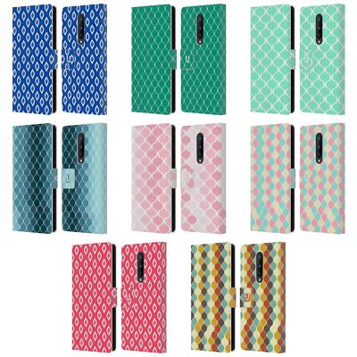 HEAD CASE DESIGNS OGEE PATTERNS LEATHER BOOK WALLET CASE FOR ONEPLUS PHONES