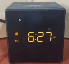 Sony ICF-C1T Desktop Alarm Clock AM FM Radio ~ BLACK