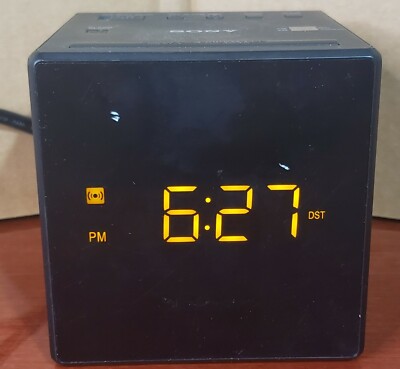 Sony ICF-C1T Desktop Alarm Clock AM FM Radio ~ BLACK