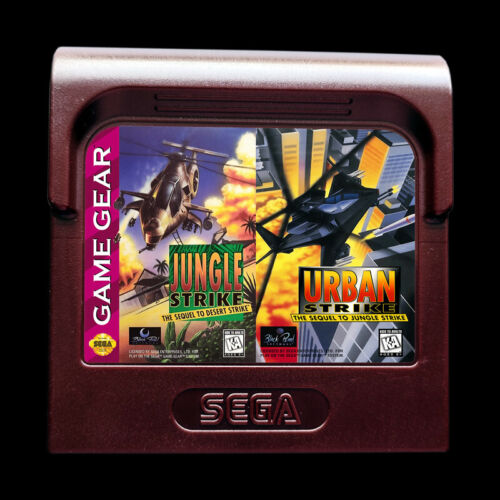 Jungle Strike + Urban Strike English Games For Sega Game Gear - 第 1/2 張圖片