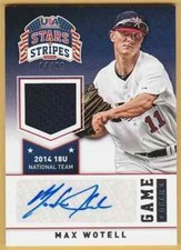 2015 USA Stars and Stripes Game Gear Materials Signatures #73 MAX WOTELL 14/99