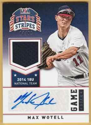 2015 USA Stars and Stripes Game Gear Materials Signatures #73 MAX WOTELL 14/99