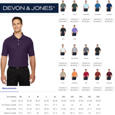 DG150 Devon & Jones Men's DRYTEC20 Performance Polo