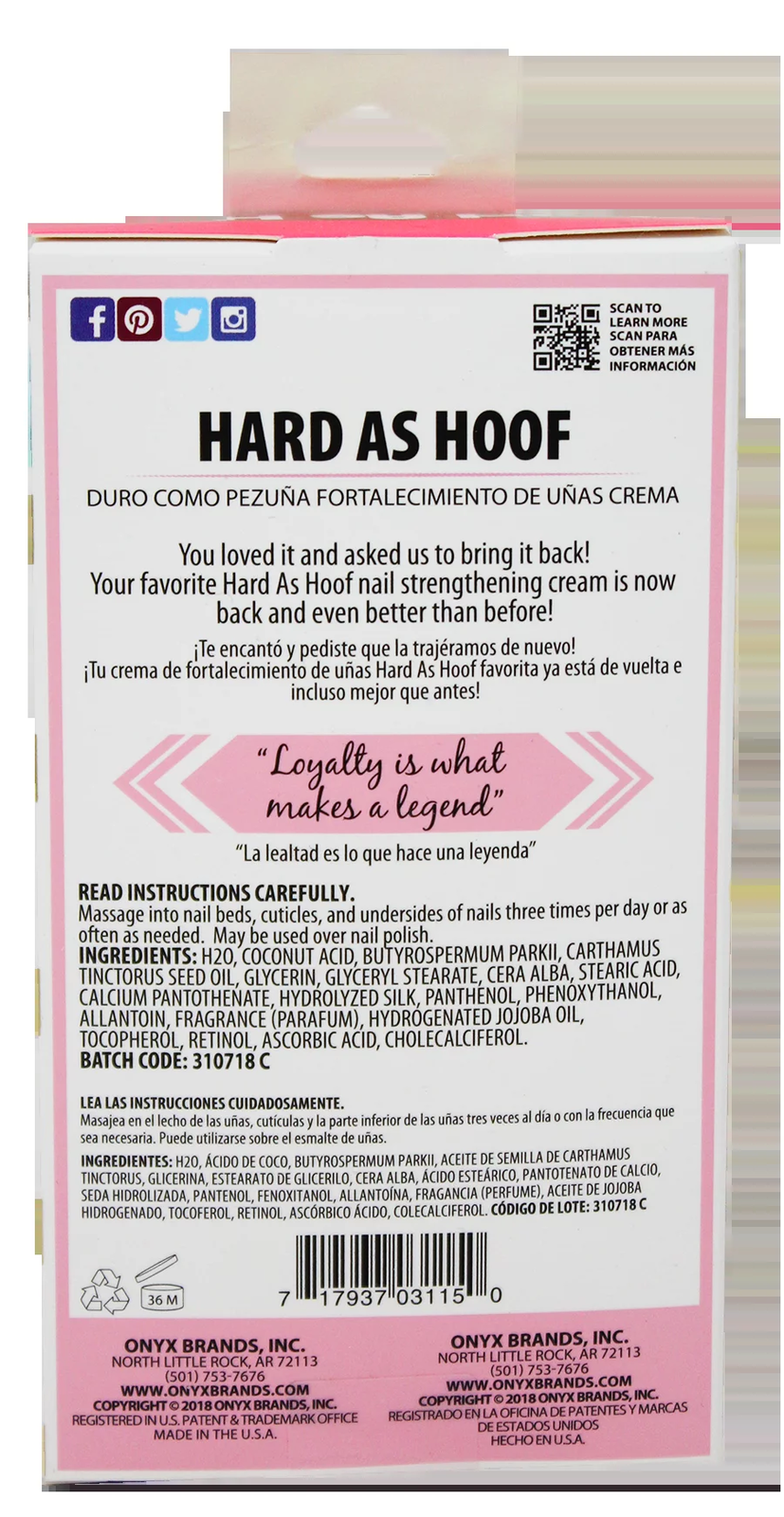 Onyx Professional Hard as Hoof Nail Strengthening Cream, 1 Oz. eBay