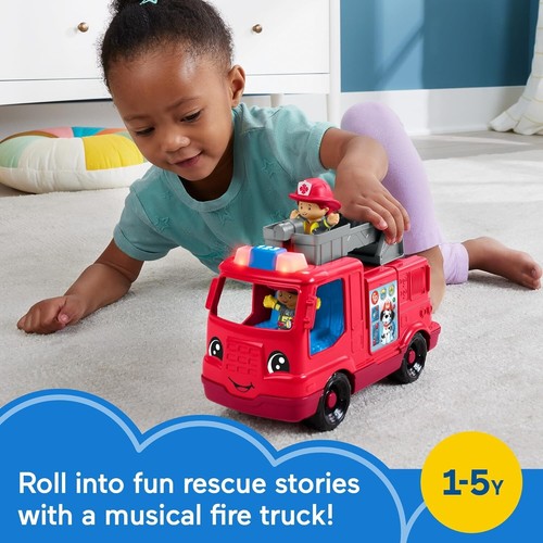 Fisher Price Little People Helping Others Fire Truck w/ Figures VehicleHJN38 - Picture 3 of 6