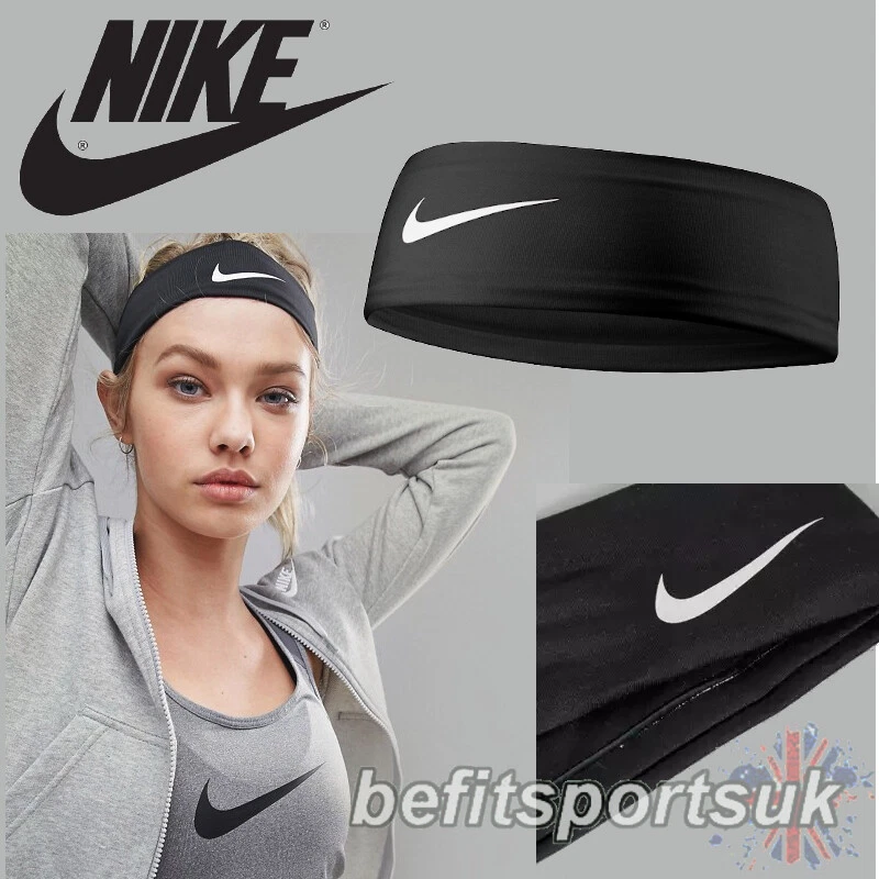 NIKE SWOOSH TRAINING HEADBAND THICK SOFT COTTON GYM SPORTS RUN