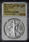 2021 T2 American Silver Eagle NGC MS70 FDOI Magnum Opus Label ✪COINGIANTS✪