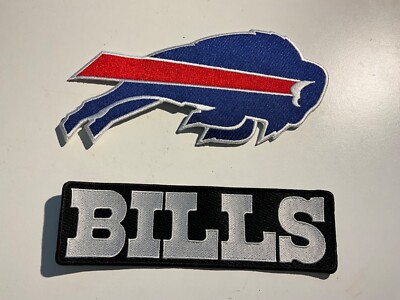 Buffalo Bills XLarge Iron On Embroidered Patches 7 inch/ 8 inch