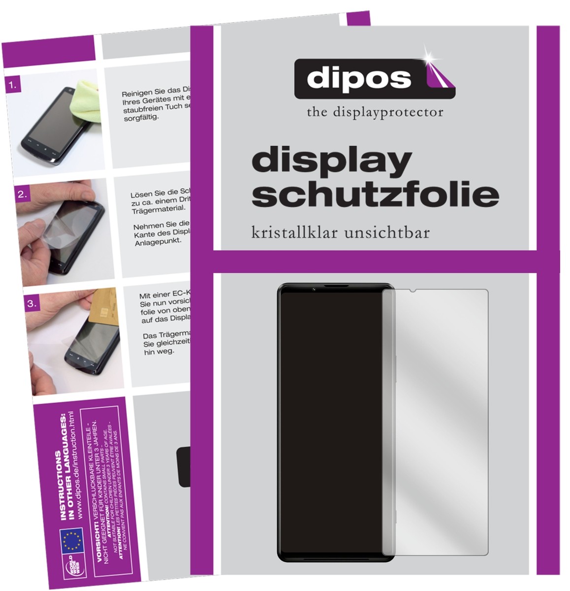 Pellicola Protettiva per Sony Xperia 1 III Protezione Schermo Antiriflesso dipos
