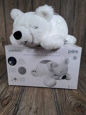 Purebaby Sound Sleepers Portable Sound Machine Star Projector Plush Bear White
