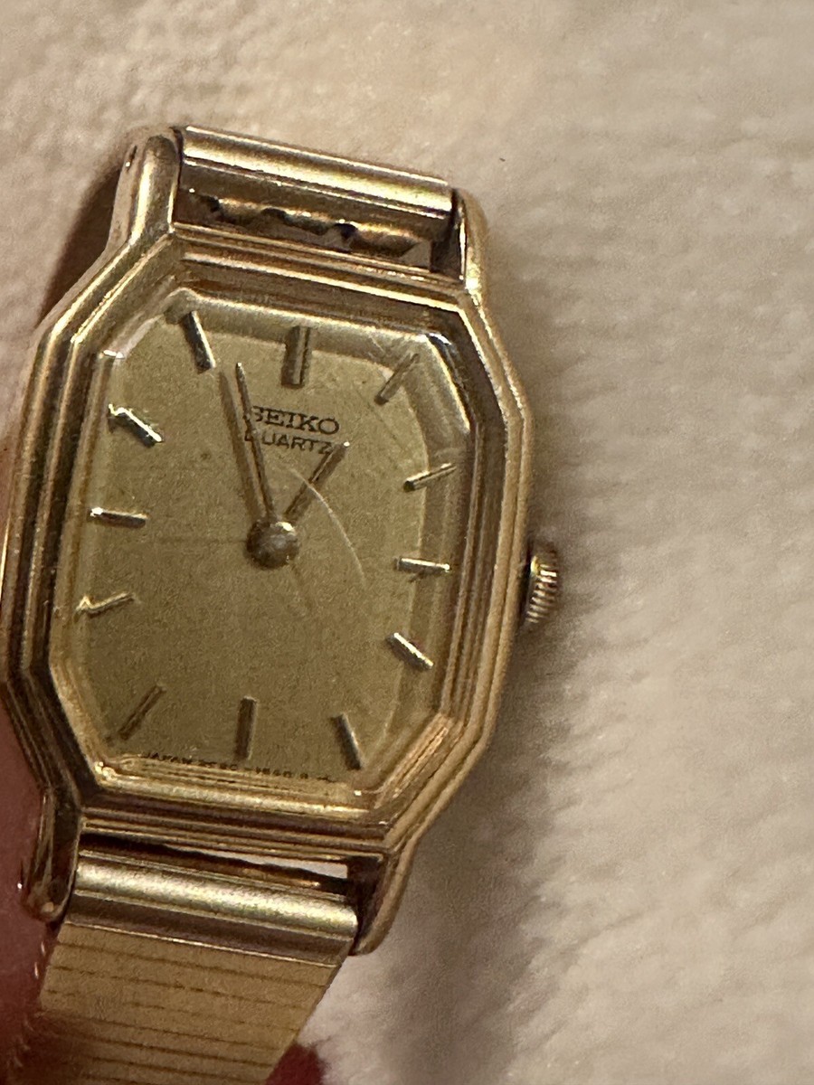 Vintage Seiko Ladies Petite Quartz Watch Gold Tone Chain  display picture 1