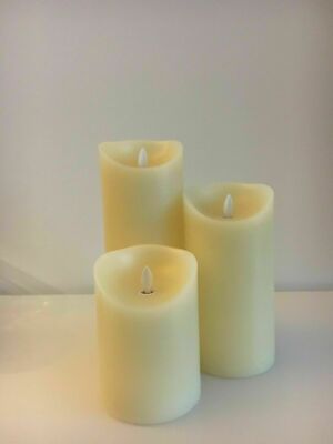 Premier batteriebetriebene LED tanzende flackernde Flamme Kerze & Timer echt & sicher