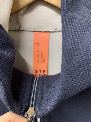  NEU m.E. Street One Sweat-Übergangs-Jacke mit Kapuze Blau Kuschelig 36
