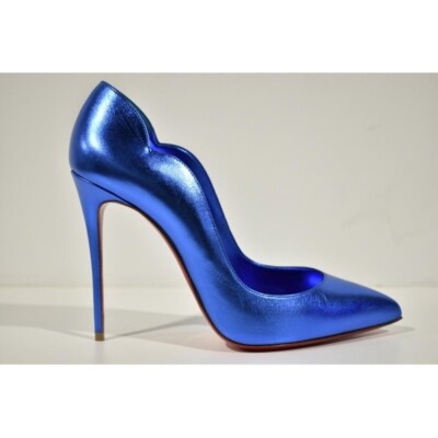 Christian Louboutin Hot Chick 100 Alize Blue Leather Pointed Toe