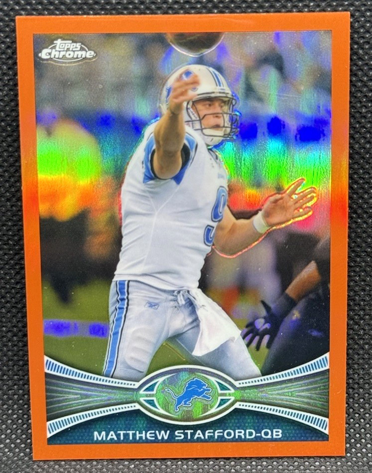 2012 Topps Chrome Orange Refractor #126 Matthew Stafford