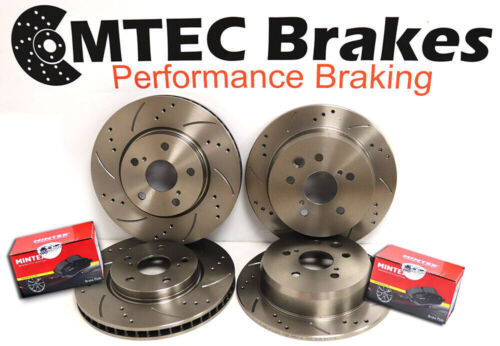 Front Rear Brake Discs & Pads For Toyota Altezza RS200 2.0 98-03 Drilled Grooved - Picture 1 of 8