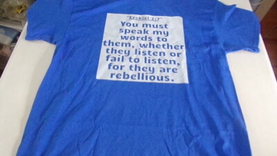 You Must Speak My Words unto Them Royal Blue White Fringes