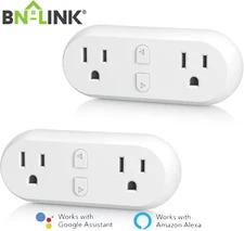 HBN WiFi Dual Outlet Smart Plug with Individual Control,Alexa & Google Assistant