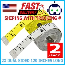2PCS 120" Body Measuring Ruler Sewing Cloth Tailor Tape Measure Seamstress Soft