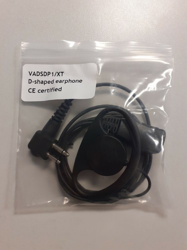 D Shape Earpiece with Mic & PTT for Motorola 2 Pin Two Way Radios - Picture 2 of 5