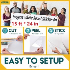 Undo White Board Sticker Dry Erase Film X-Large 24 Inch by 15 Feet Easy to Apply