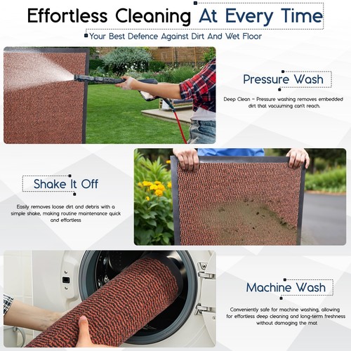 Heavy Duty Door Mat Non Slip Washable Dirt Trapper Hallway Kitchen Barrier Mat - Picture 56 of 60