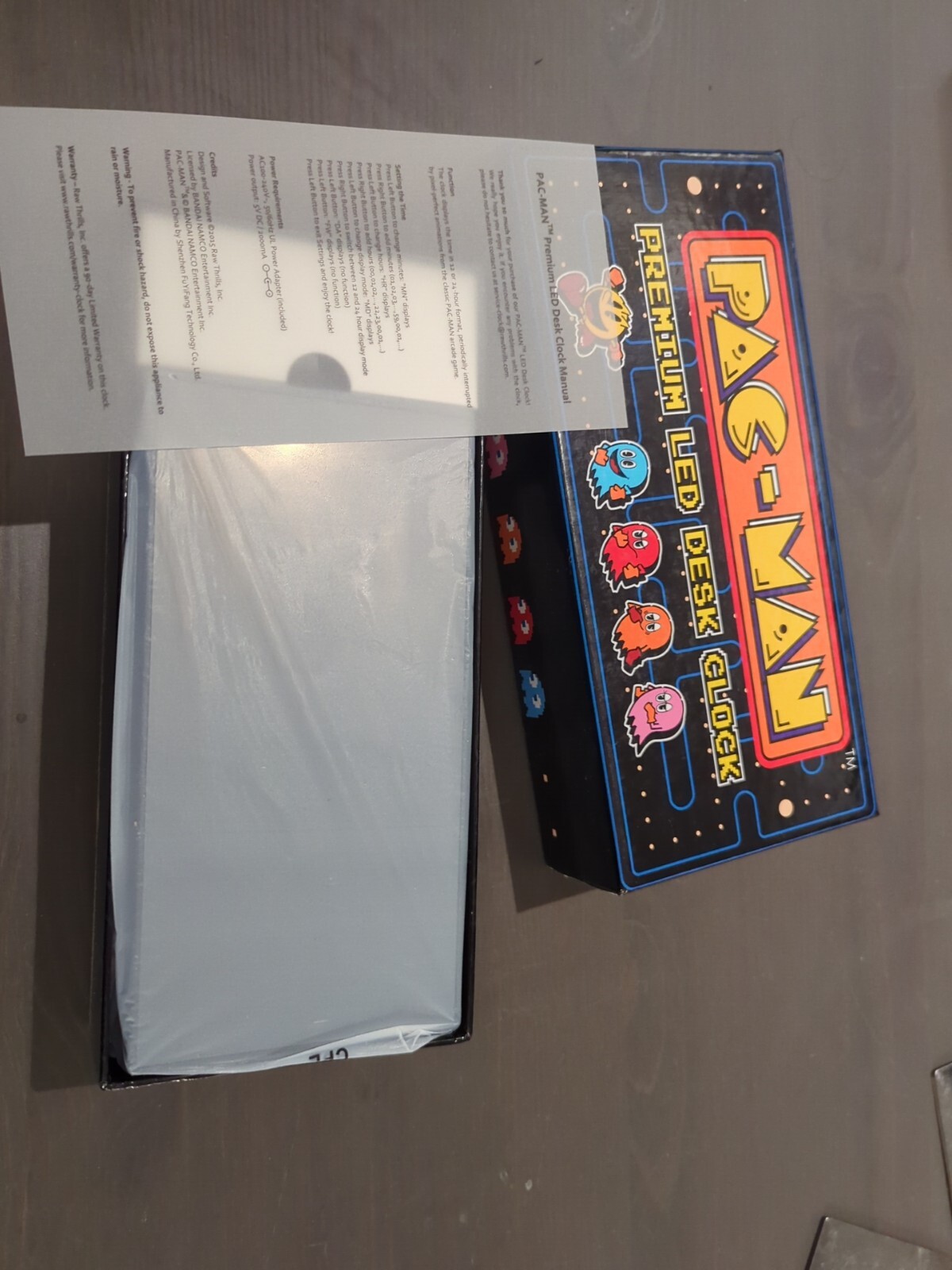 PacMan Premium LED Desk Clock Designed by Raw Thrills. NEVER OPENED eBay