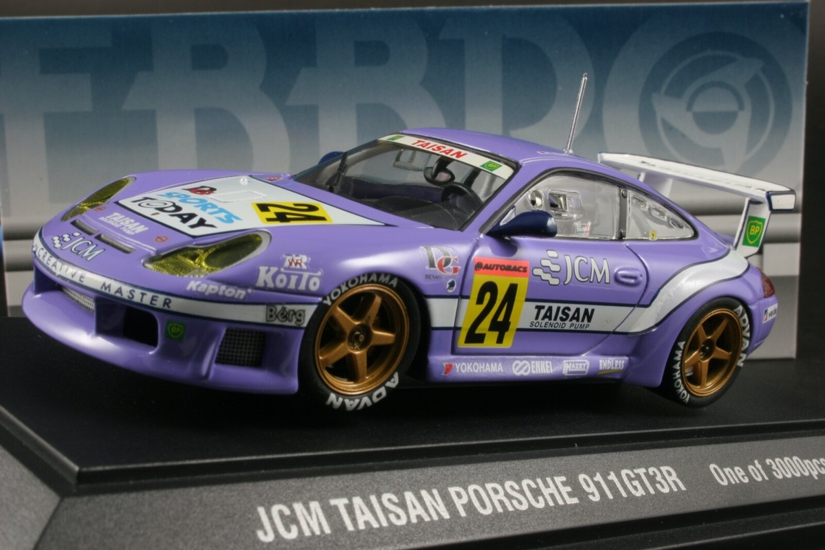 EBBRO 43230 1:43 JCM TAISAN PORSCHE 911 GT3R JGTC 2002 NO. 24 DIE