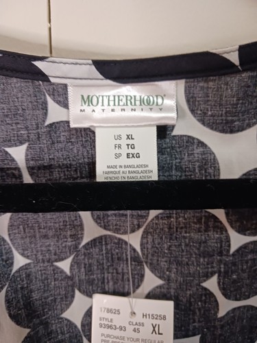 Motherhood Maternity Black and white polka dot dress size XL NWT - Picture 6 of 6