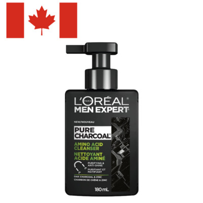 L Oréal Paris Men Expert Daily Face Wash with Amino Acid & Pure Charcoal, 180ml