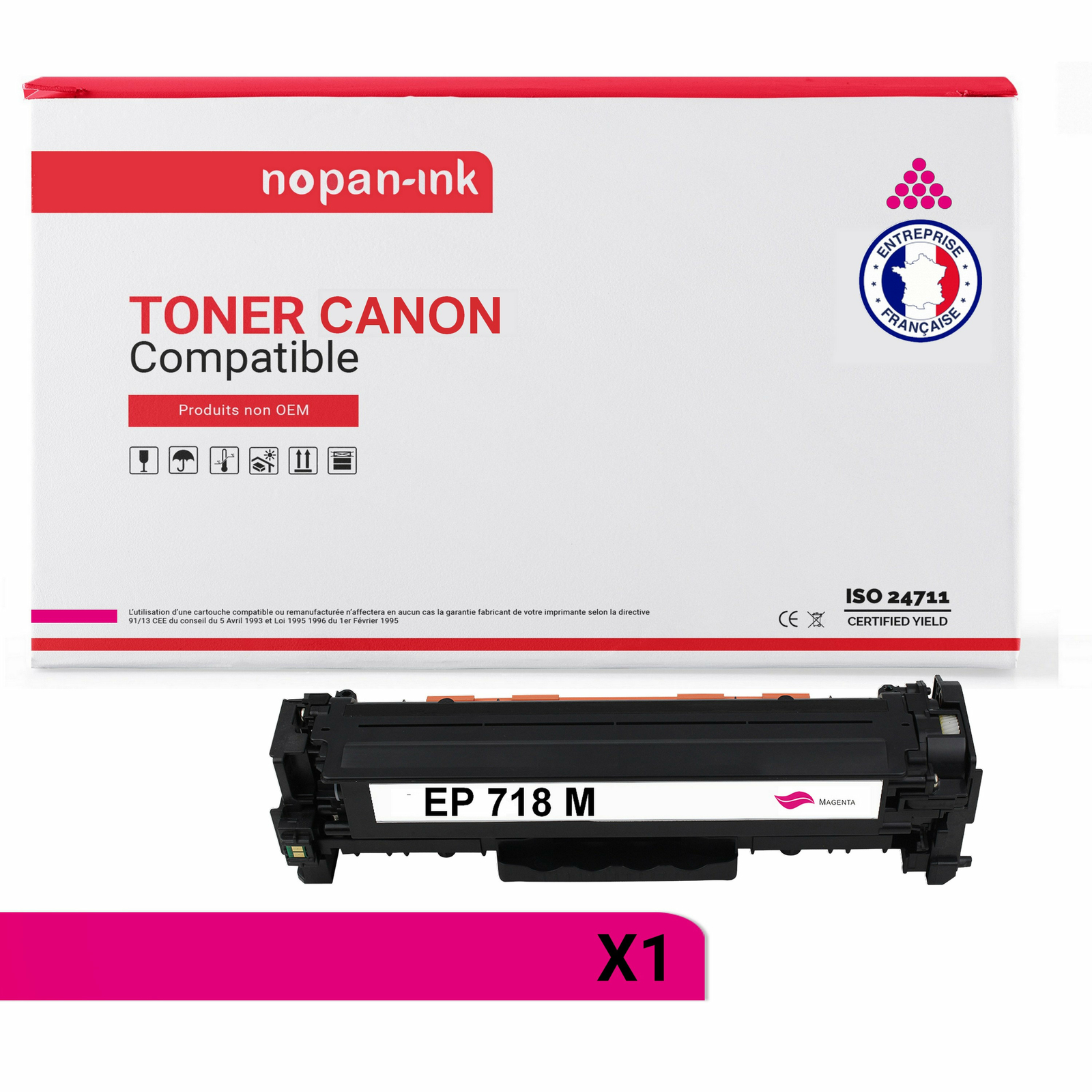 Toner EP718 M magenta compatible Canon pour imprimer vos dossiers de réunion clairs